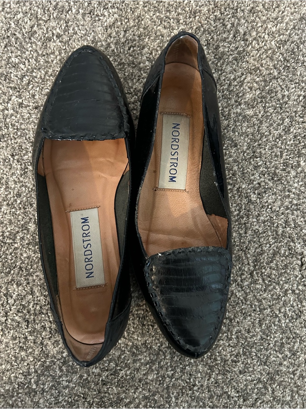 Vintage Nordstrom Black Genuine Leather Loafers 6.5M – Original Box